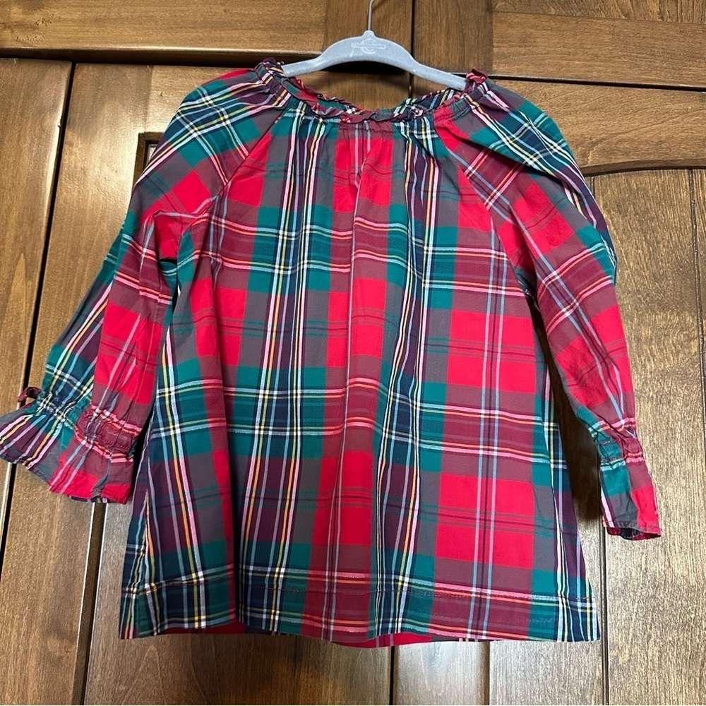 🌟3/$20🌟 CrewCuts Christmas Plaid Top - Picture 3 of 6